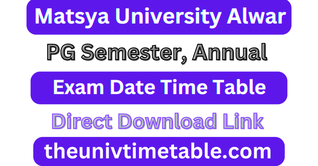 RRBMU MA Time Table