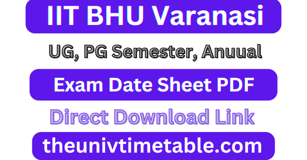 BHU ODD Even Semester Exam Date