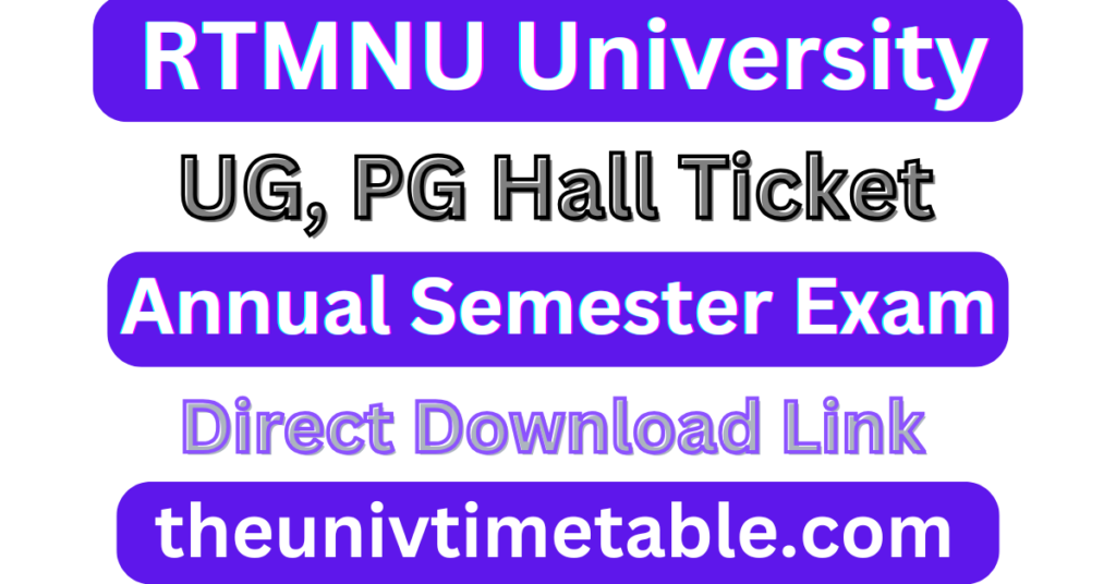 RTMNU Hall Ticket