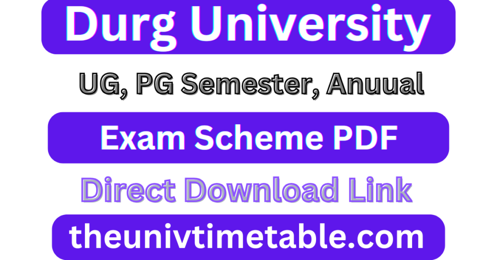 Durg University Time Table