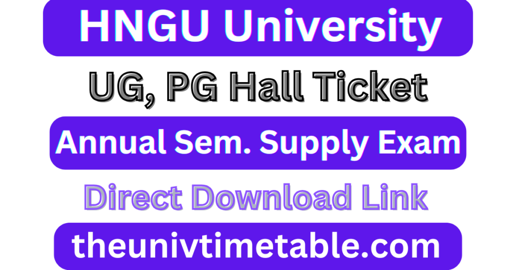 HNGU Hall Ticket